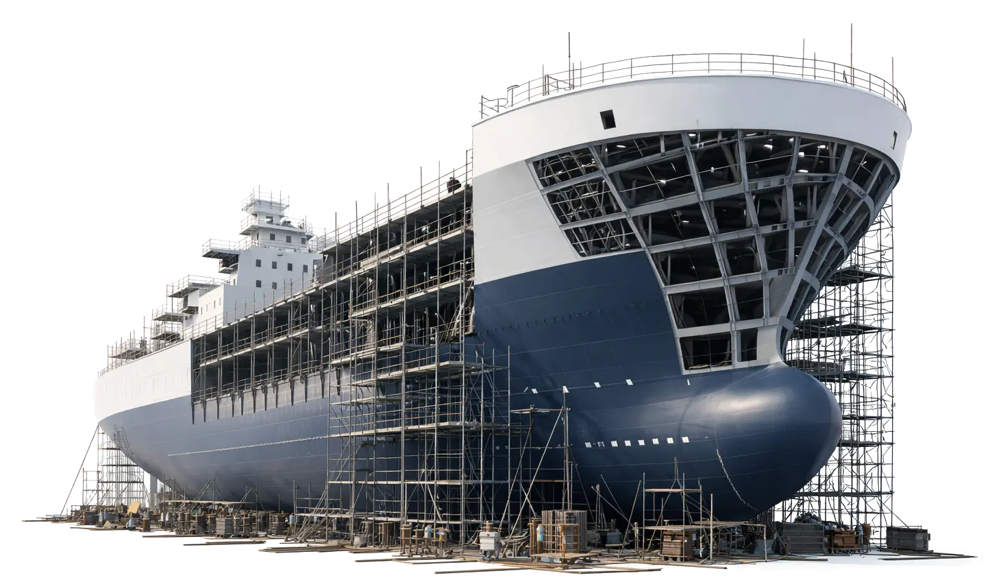 ship being built